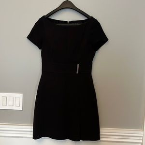 White House Black Market short sleeve black dress. Size 0